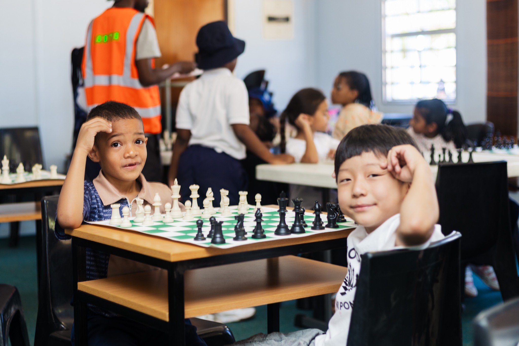 Brookside Academy learners playing chess